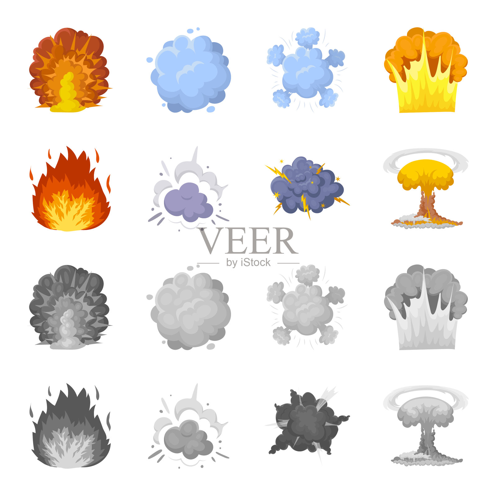 火焰使氢碎裂成原子或气体插画图片素材