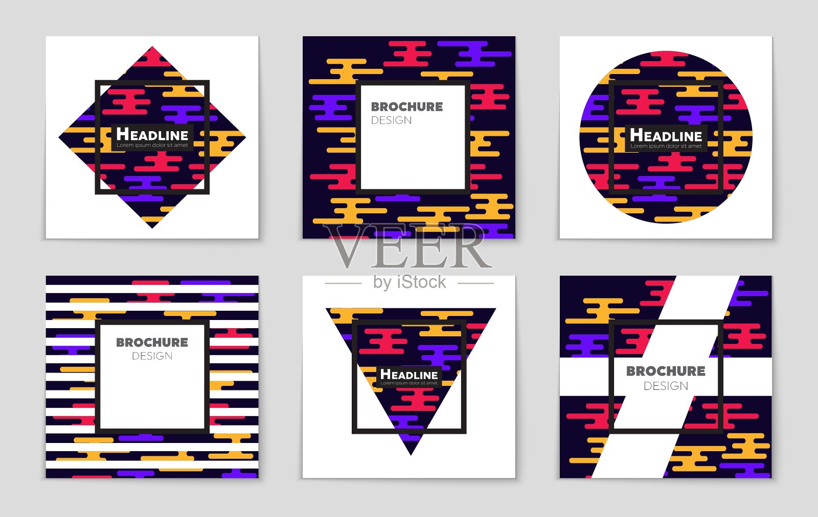 抽象的网页和背景布局插画图片素材