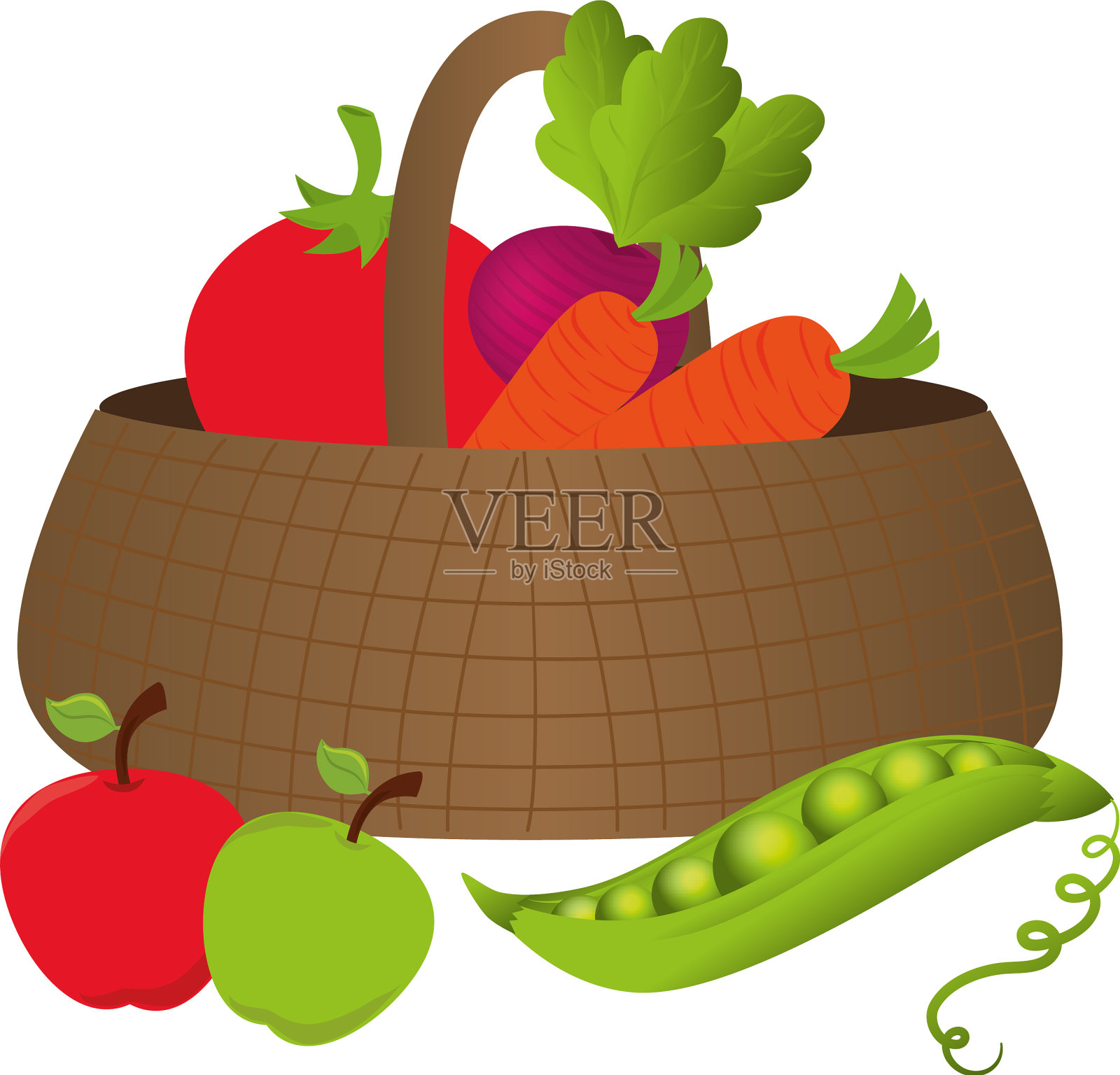 鲜菜产品封条插画图片素材