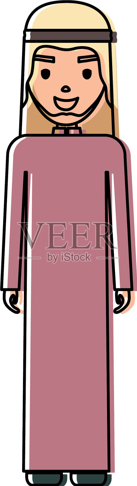 阿拉伯人的卡通设计元素图片