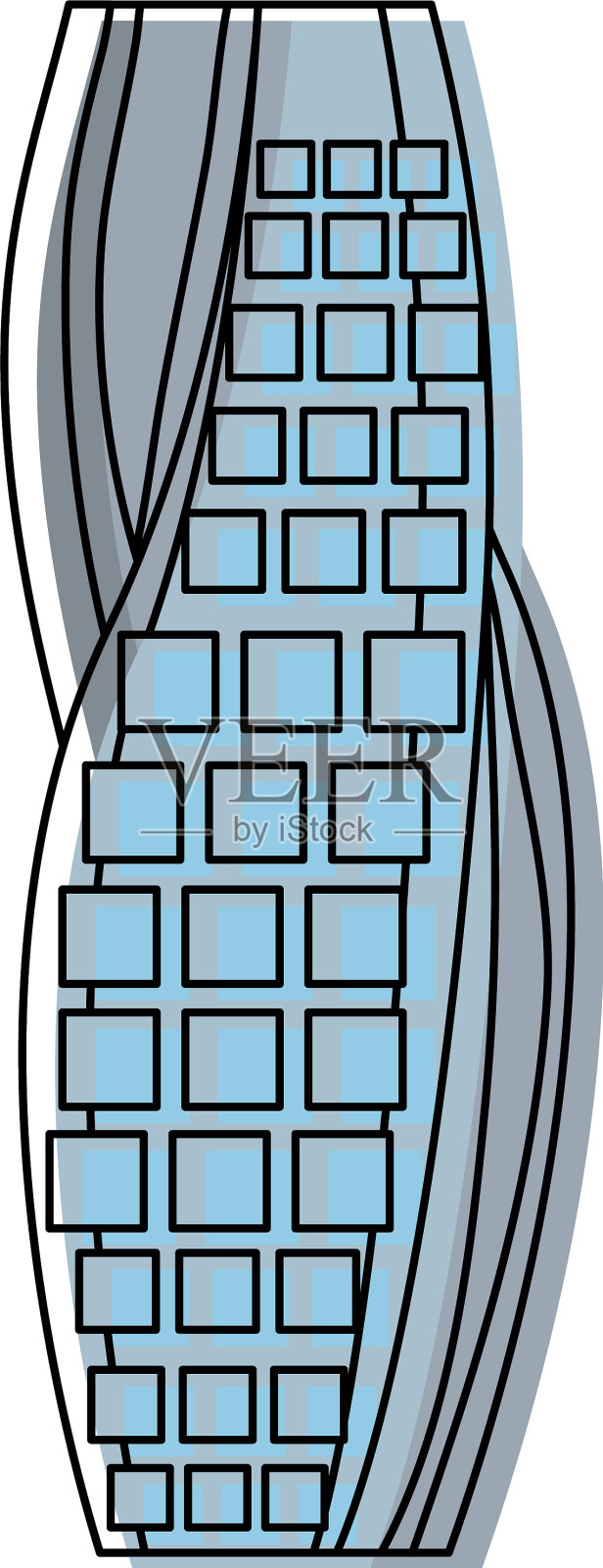 迪拜塔的摩天大楼设计元素图片