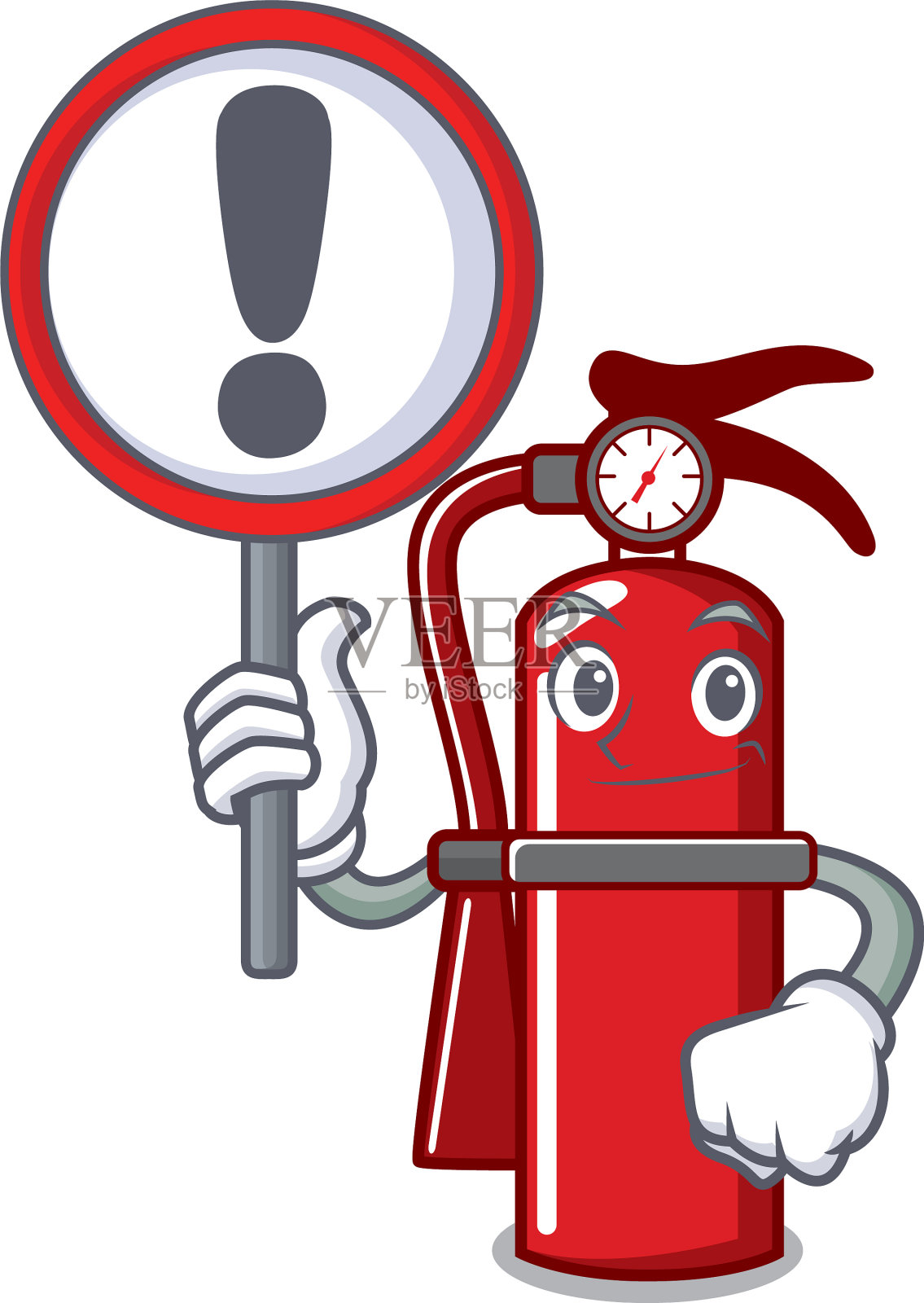 用标志灭火器人物卡通设计元素图片
