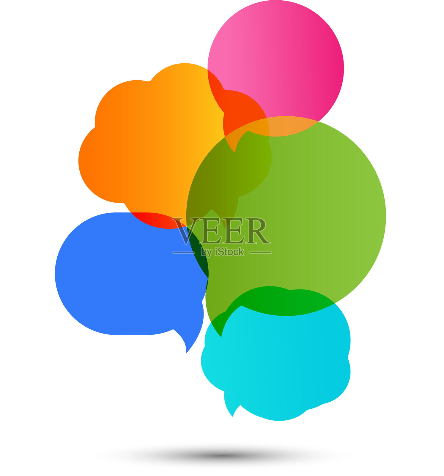 演讲的泡沫图标素材