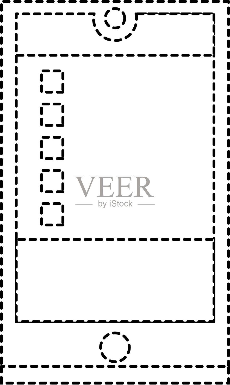 点形智能手机对象技术与设计元素图片