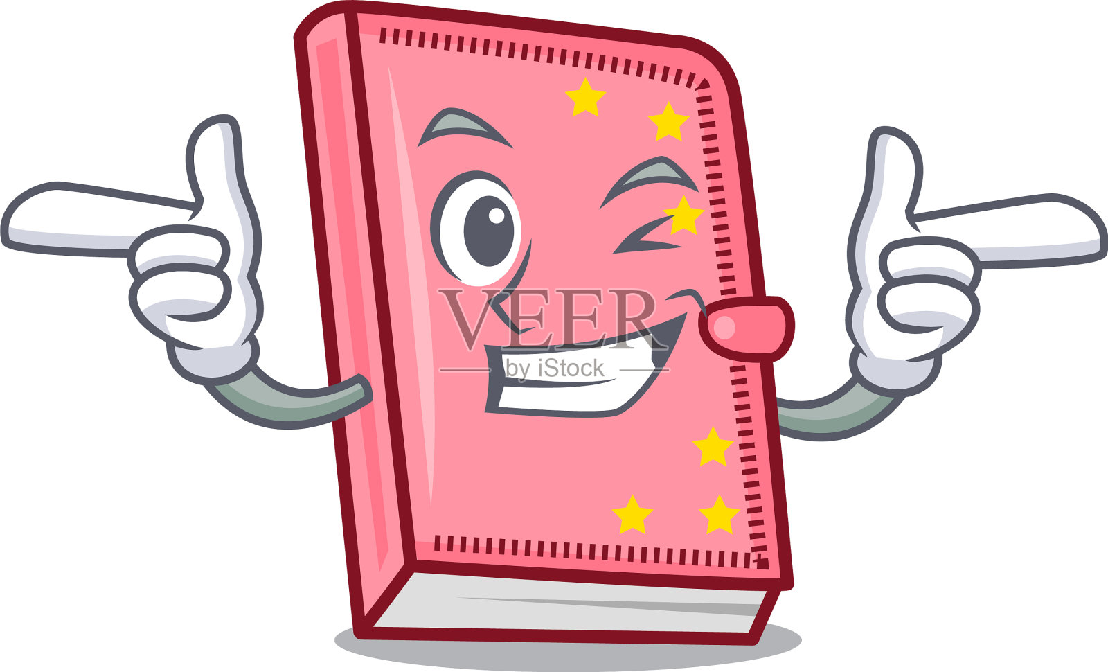 眨眼日记人物卡通风格设计元素图片