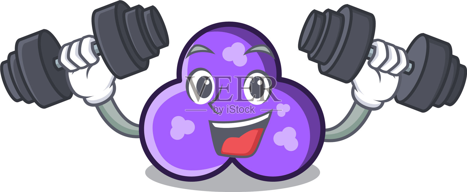 健身三叶人物卡通风格设计元素图片