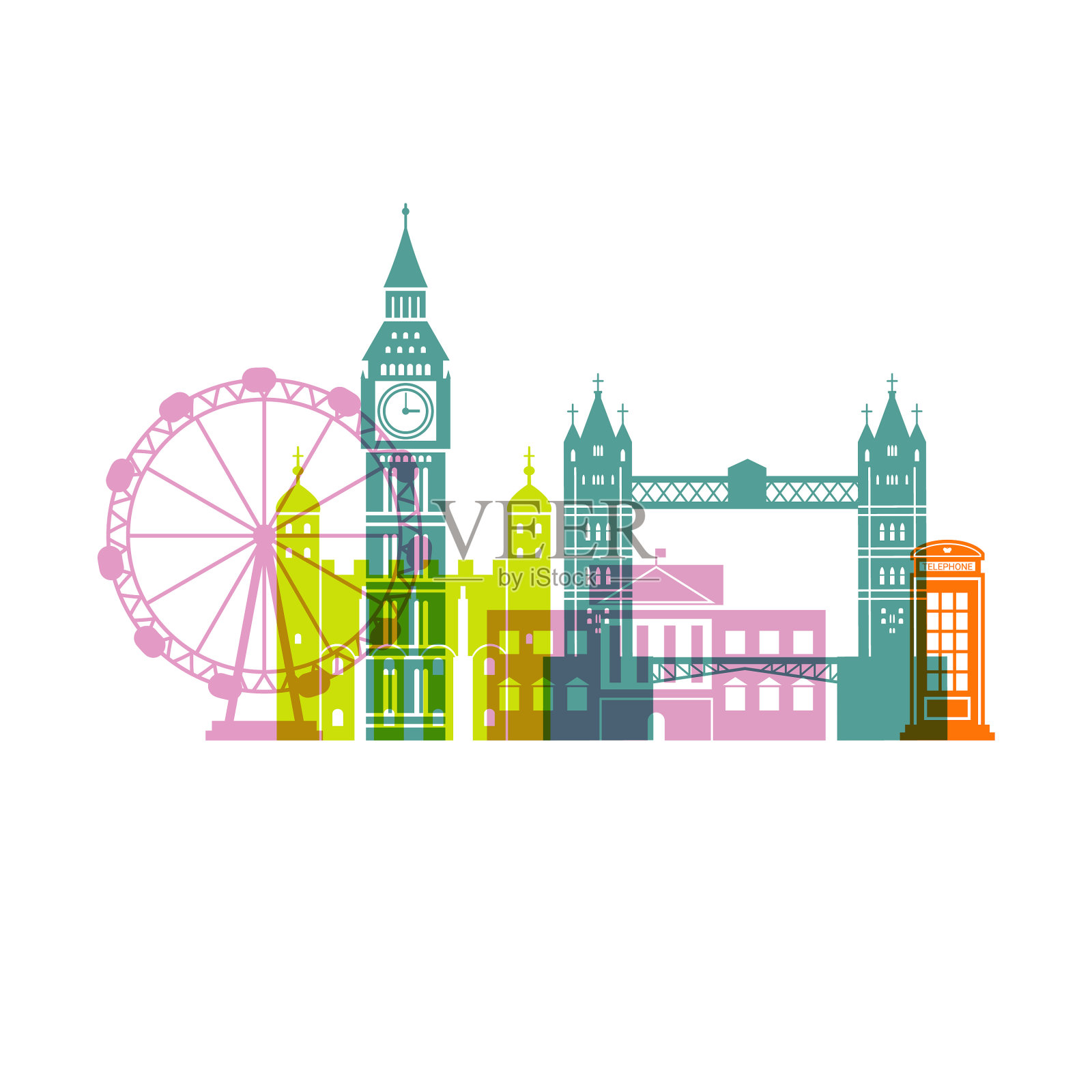 伦敦建筑设计元素图片