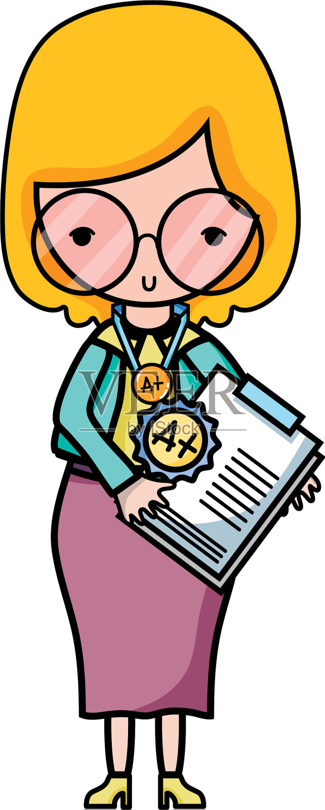 老师戴眼镜，报考设计元素图片