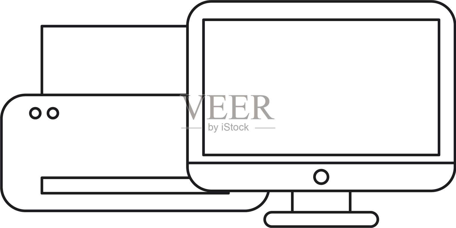 电脑和打印机图标图标素材