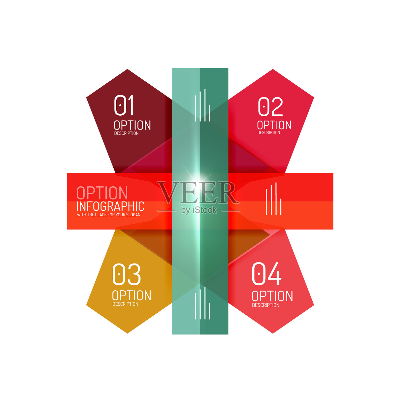 创意纸张几何商业信息图设计元素图片