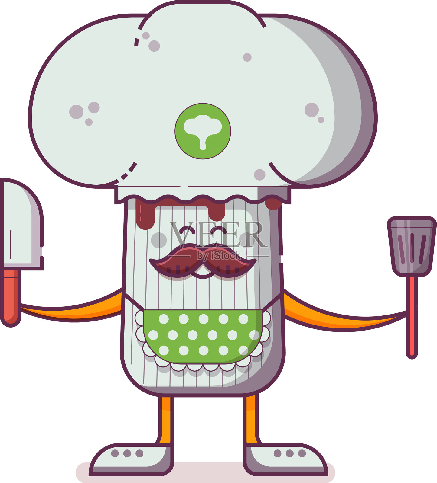 香槟特色与炊具帽设计元素图片