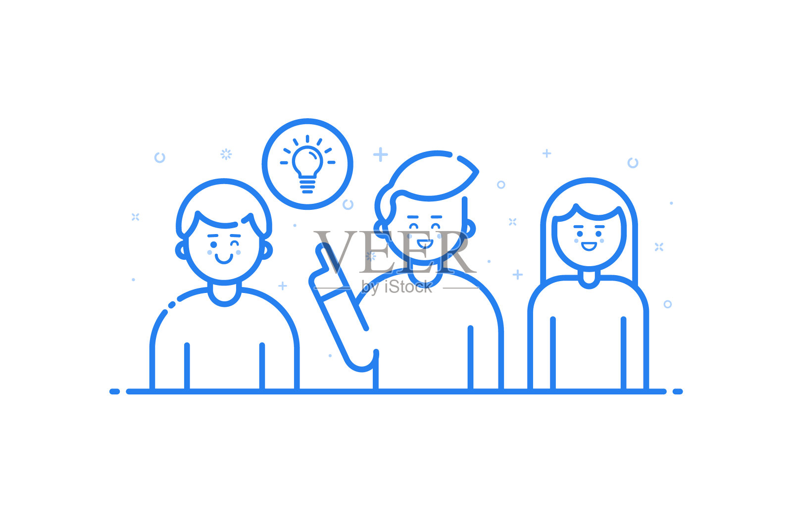 旗帜在平线风格设计元素图片