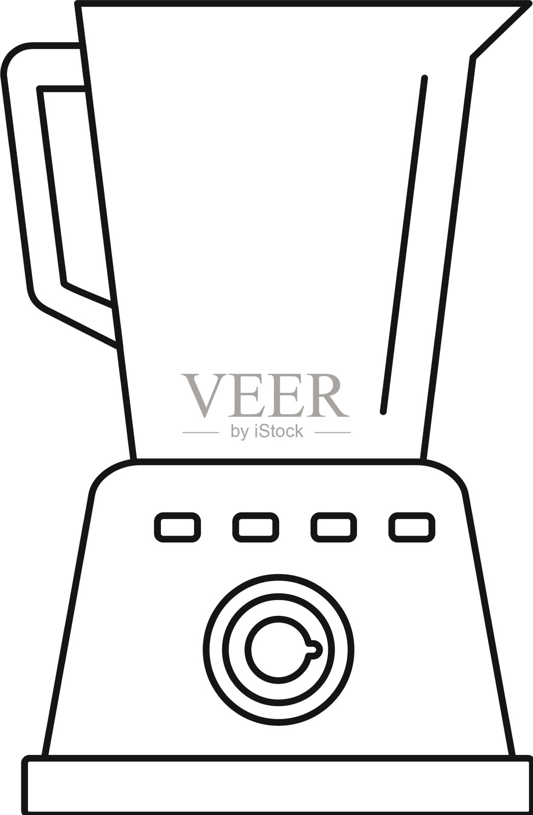 厨房搅拌机图标轮廓风格设计元素图片