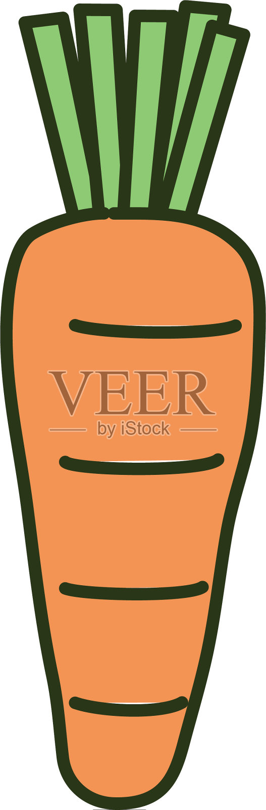 胡萝卜鲜孤立图标设计元素图片