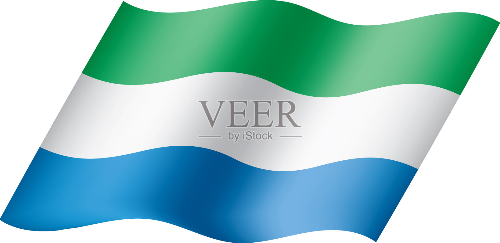 塞拉利昂国旗设计元素图片