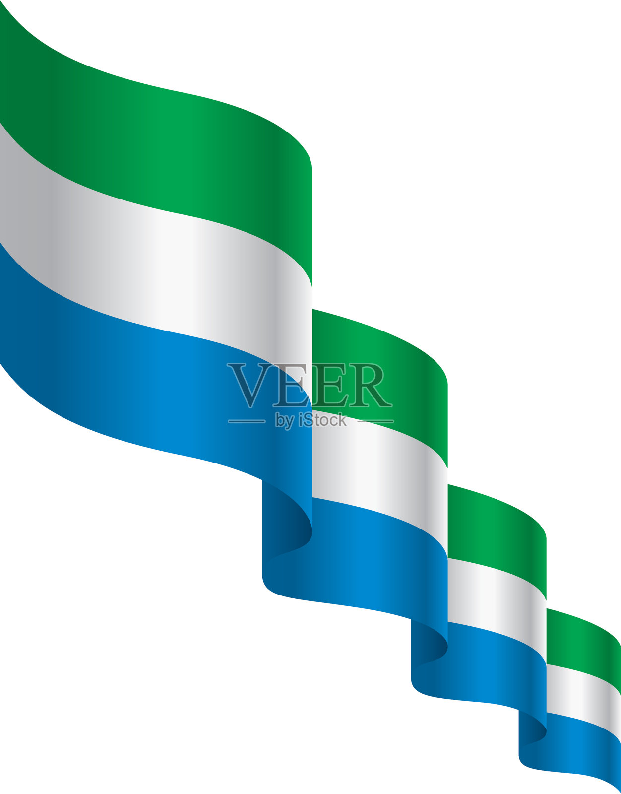 塞拉利昂国旗设计元素图片