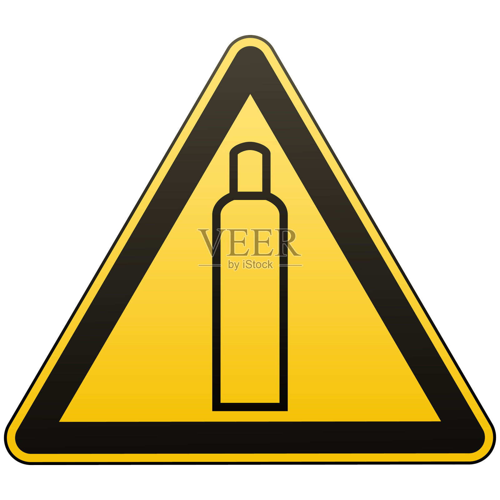 注意充气气球是危险的警告标志图标素材