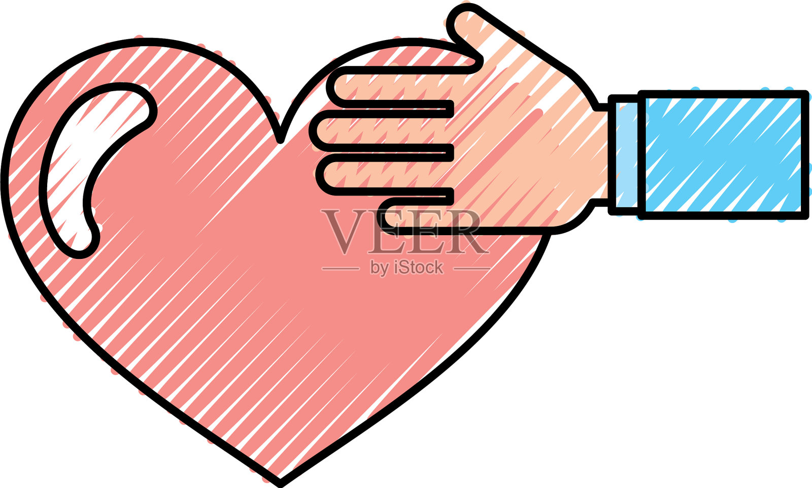 手握人类，用心灵去爱设计元素图片