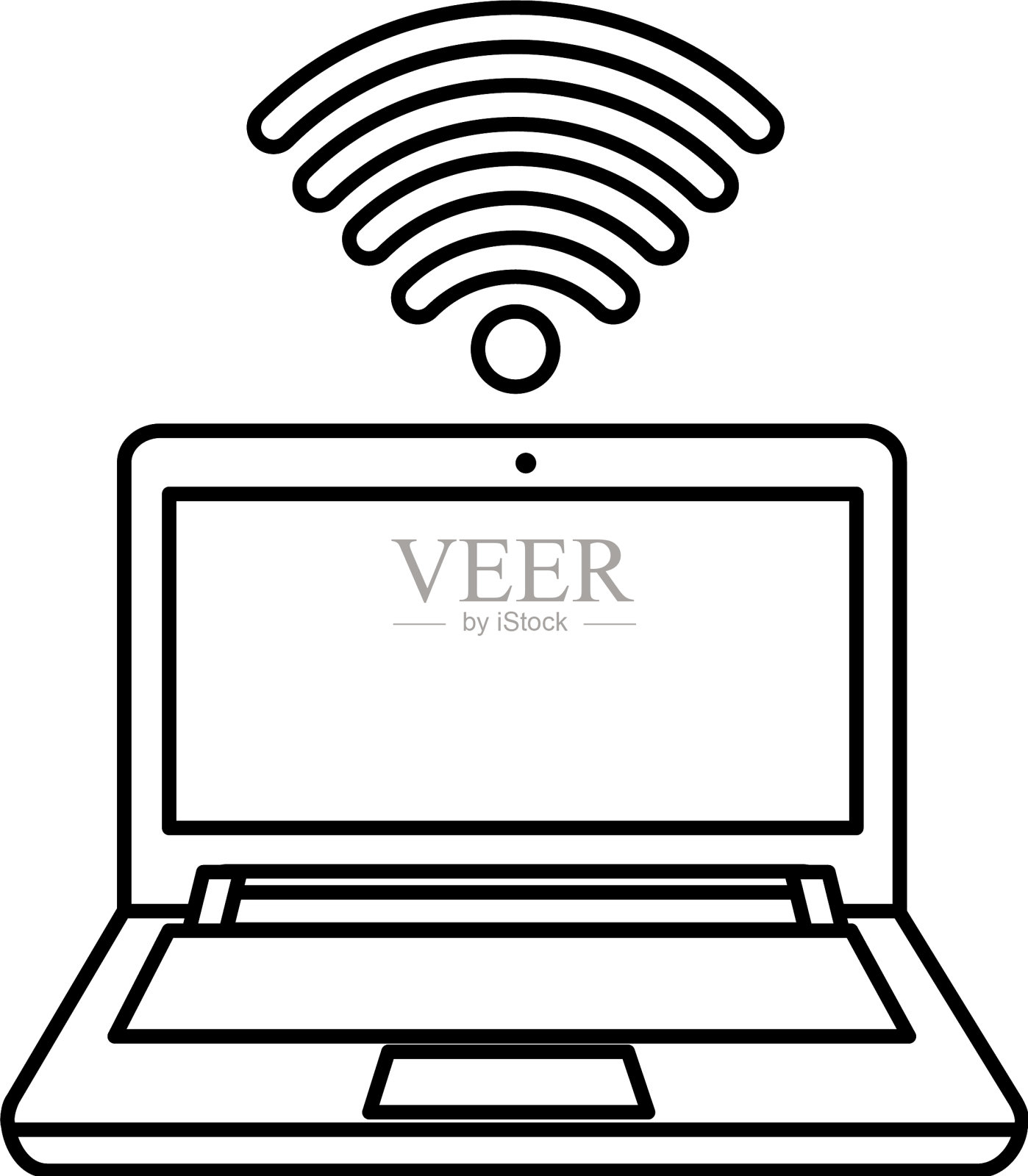 孤立的笔记本电脑设计图标素材