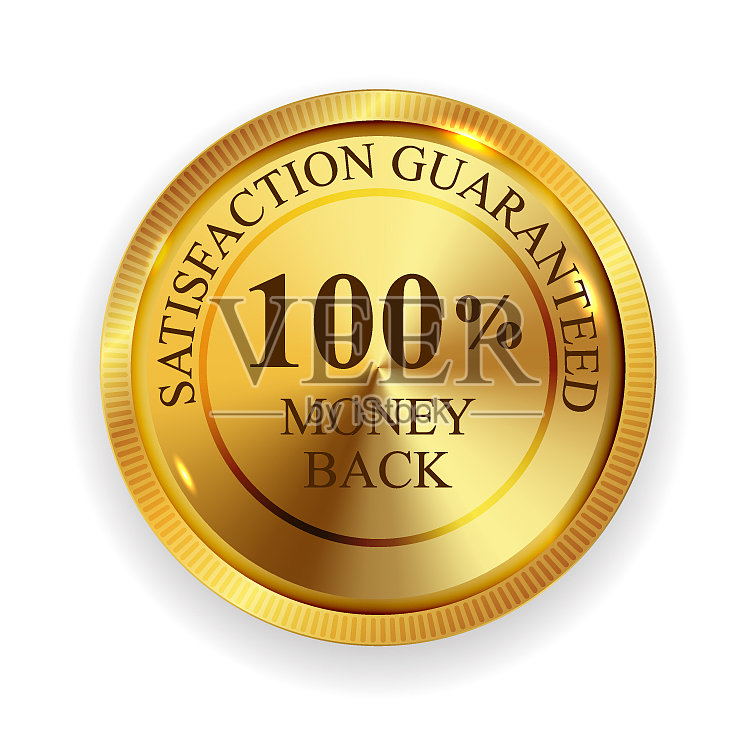 优质100钱回金牌图标设计元素图片