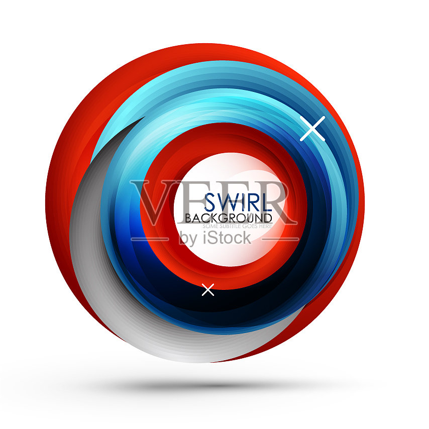 螺旋旋流线三维抽象设计元素图片