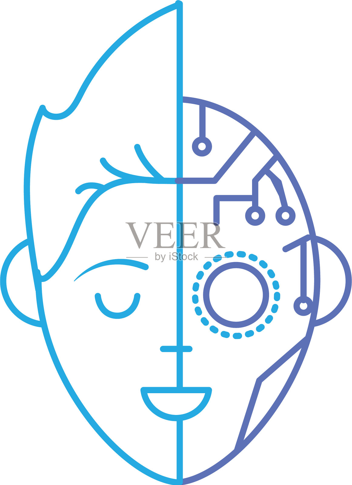 接口连接系统中的线男孩头设计元素图片