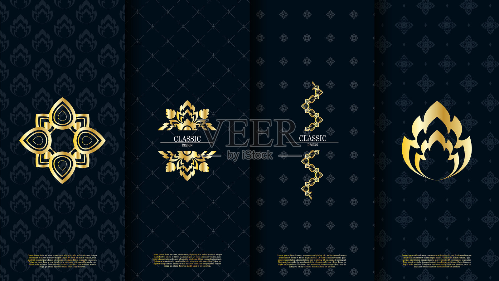 包装模板采用异国情调的泰国图案设计设计模板素材