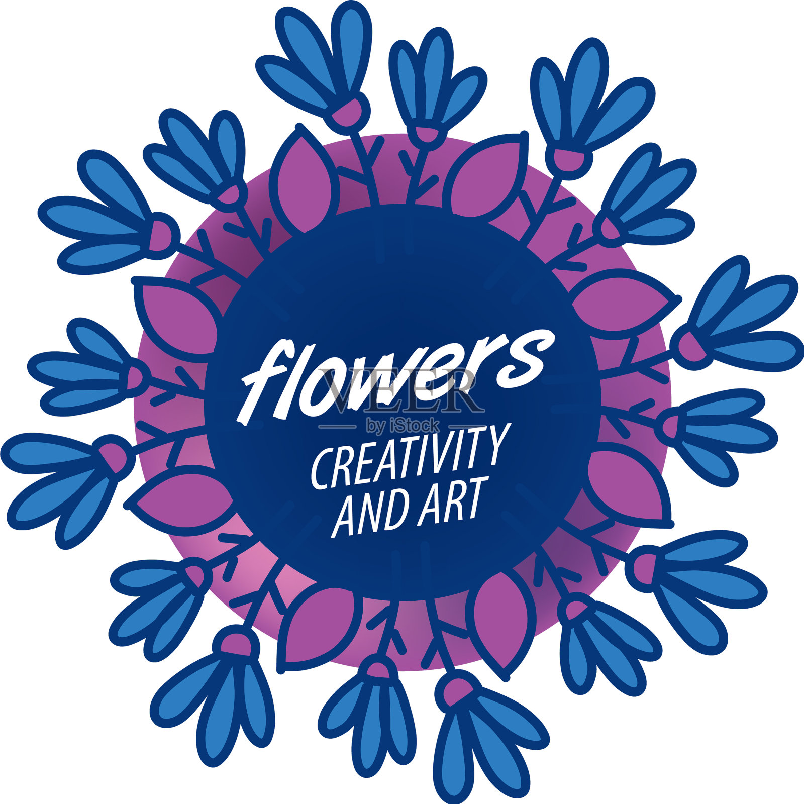 花的标志设计元素图片