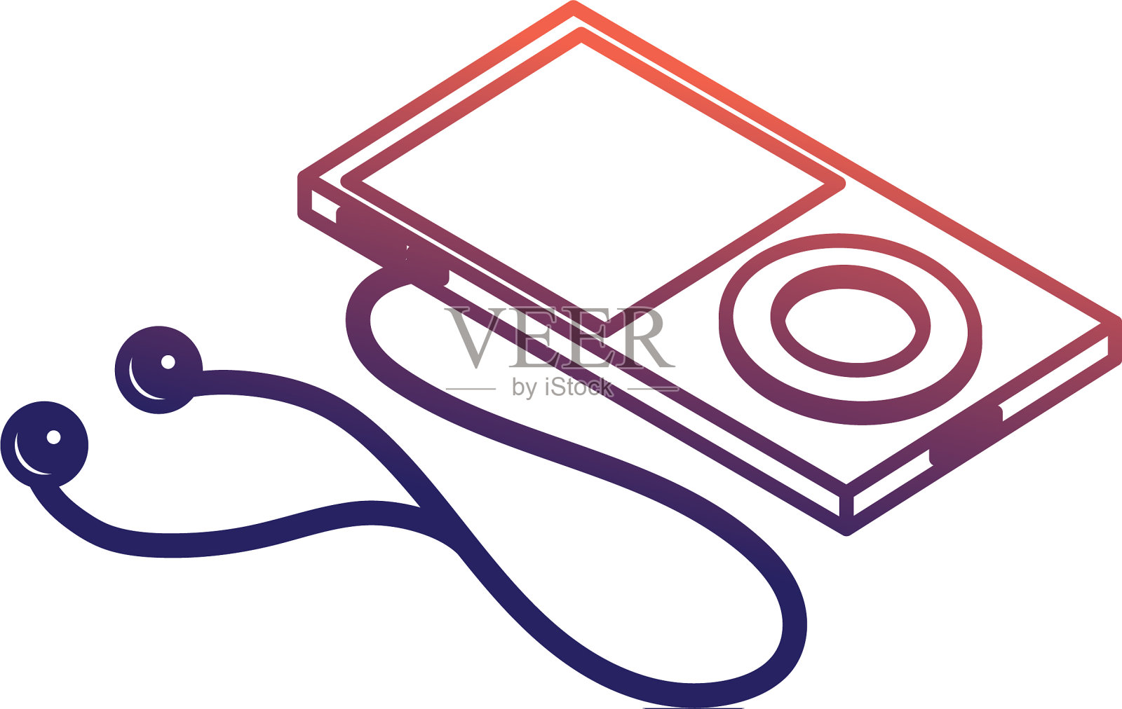 线路技术mp3与耳机听设计元素图片