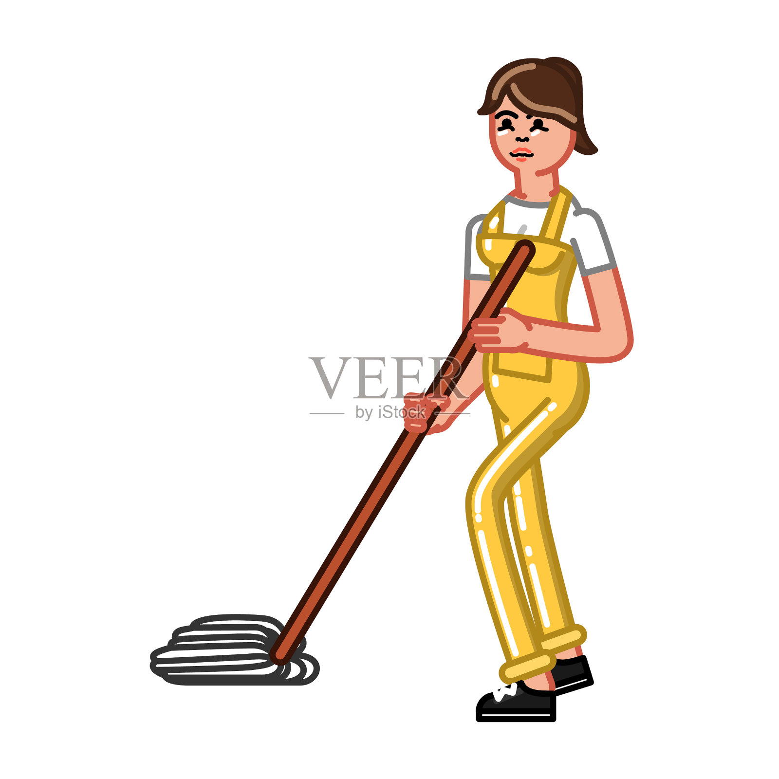 清洁服务的女人设计元素图片