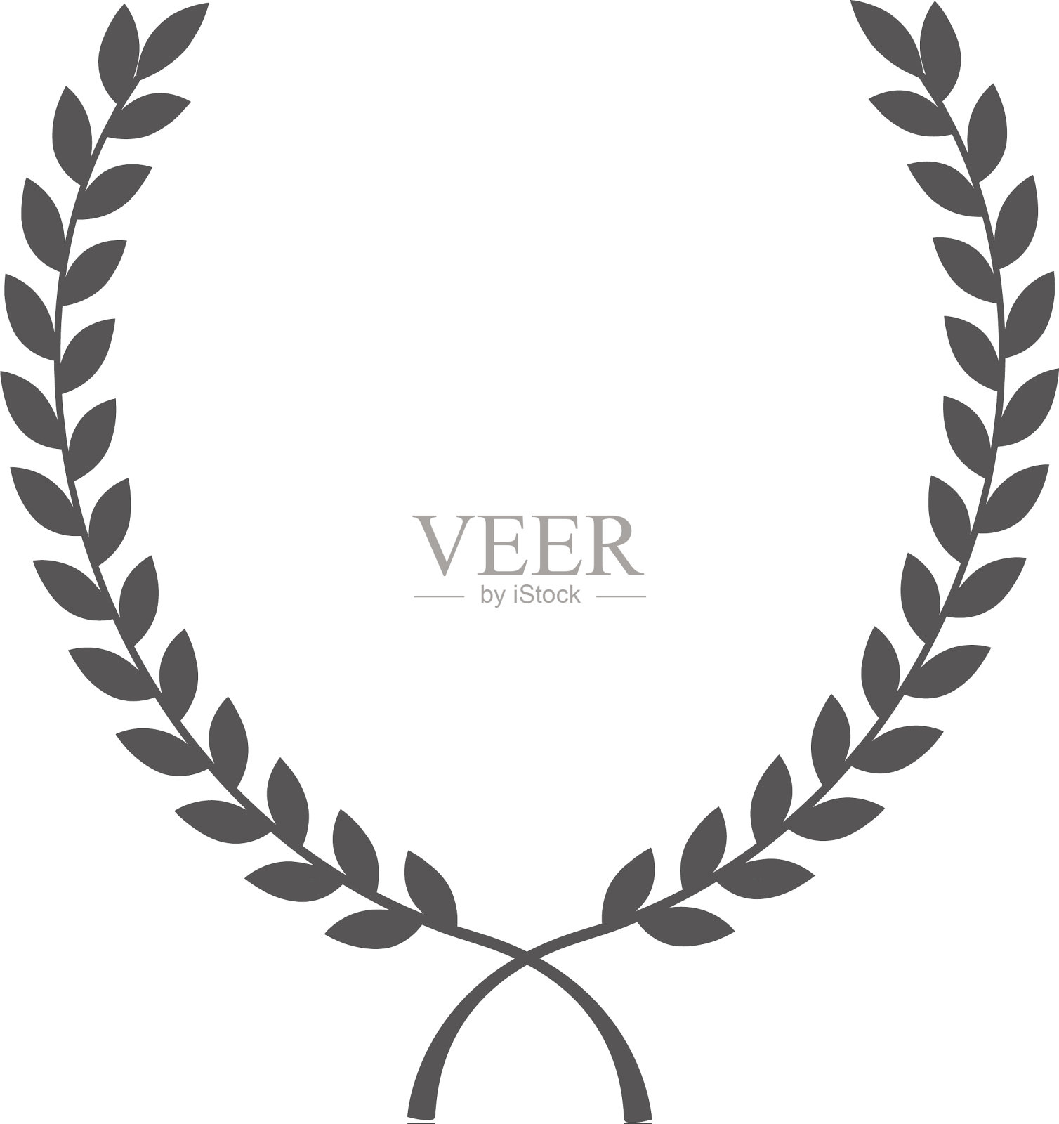 花环叶皇冠图标设计元素图片