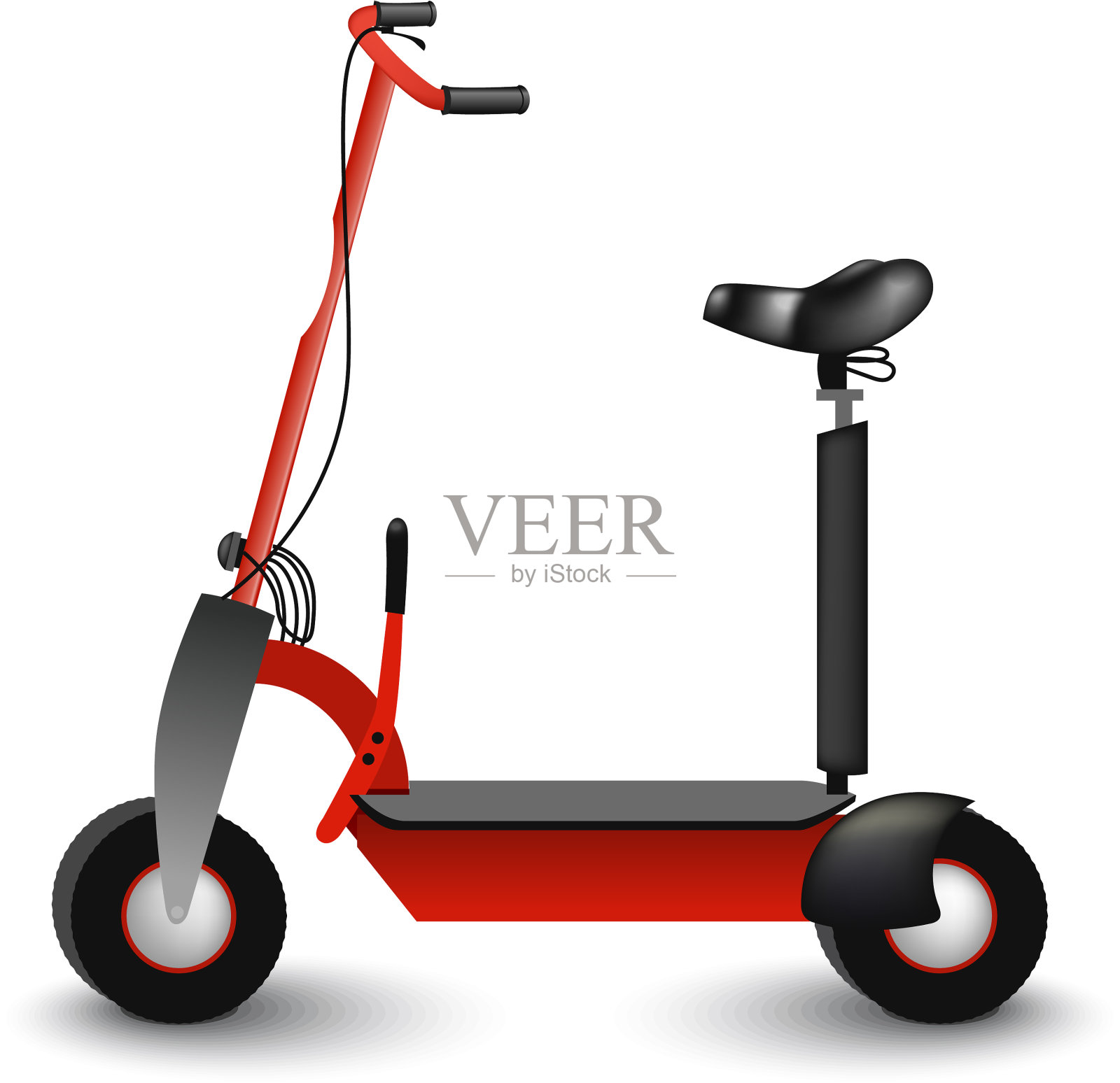 两个轮子的电动滑板车设计元素图片