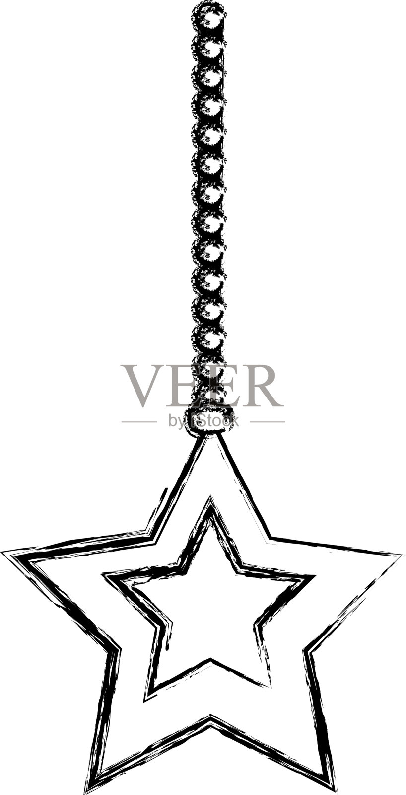 图星挂来装饰圣诞快乐设计元素图片