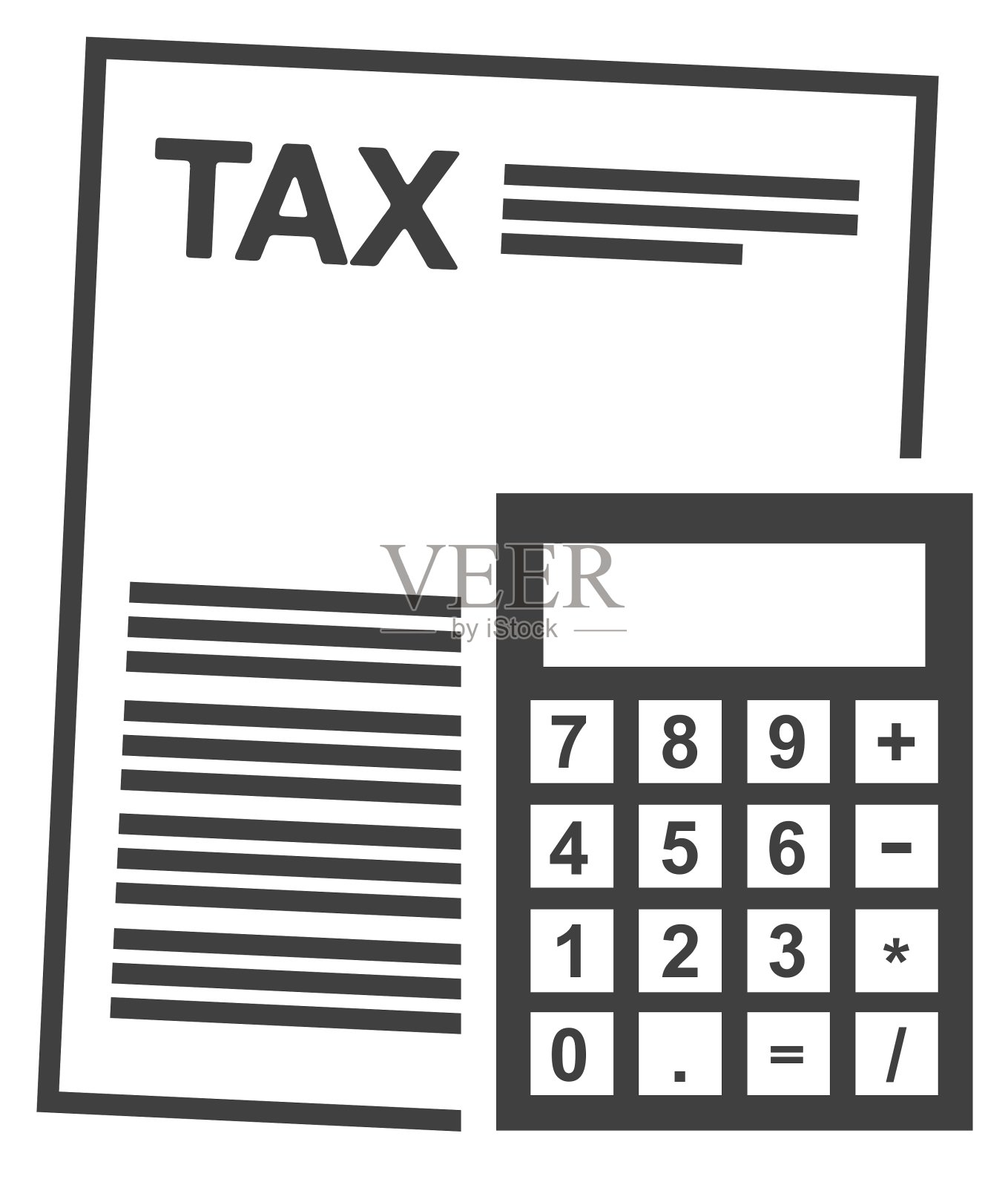 税务收据纸质凭证设计元素图片