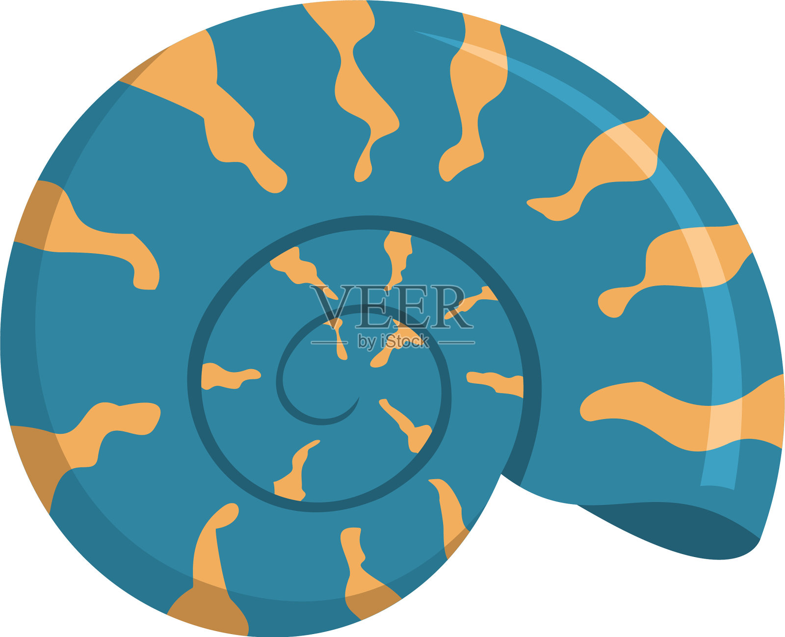 圆形外壳图标平面风格设计元素图片