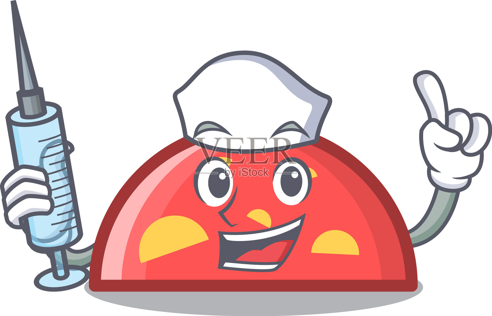 护士半圆形人物卡通风格设计元素图片