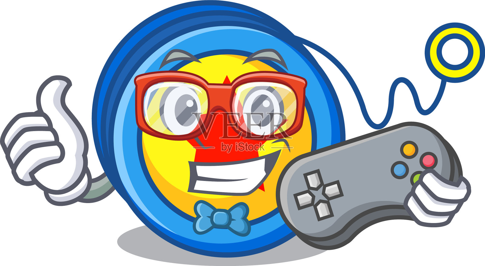 玩家溜溜球吉祥物卡通风格设计元素图片