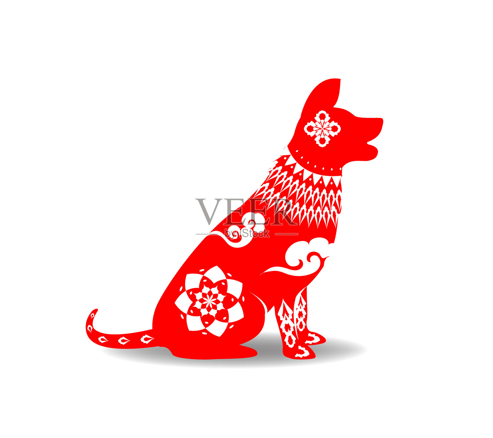 2018年新年贺卡和中国新气象设计元素图片