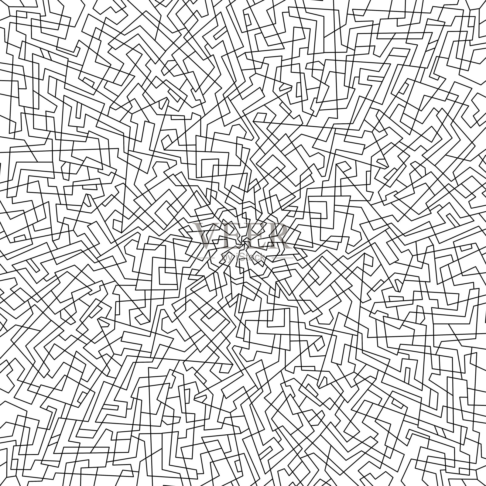 几何曼荼罗着色书。美丽放松无用的黑白点缀。插画图片素材