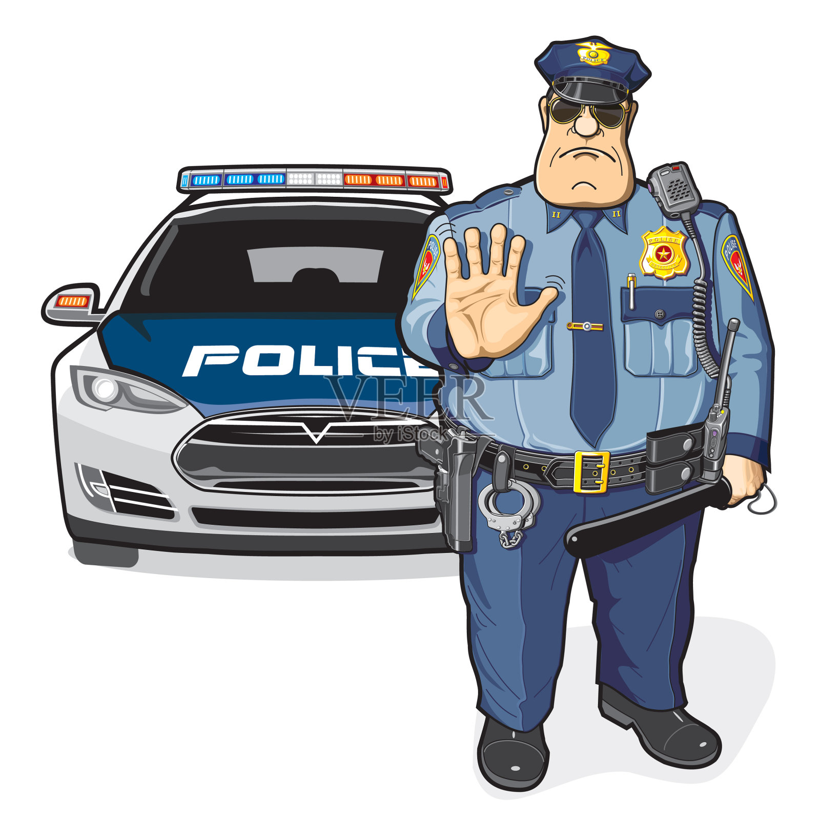 警察巡逻治安官设计元素图片