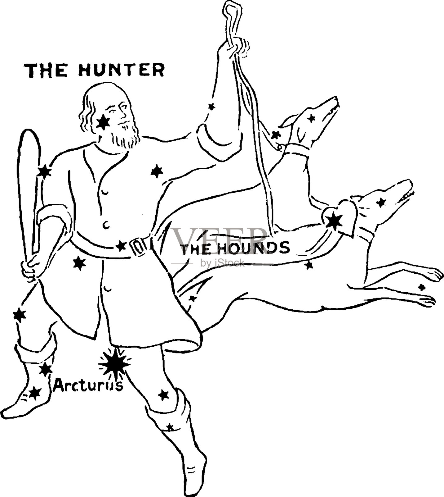 猎人和猎狗丰收了设计元素图片