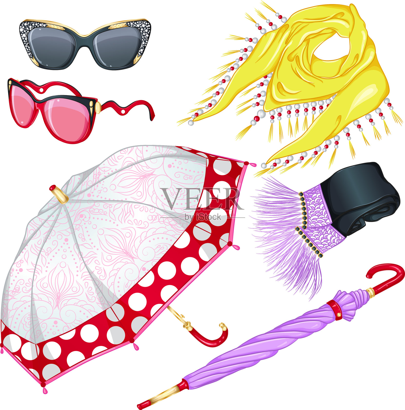 天气时尚配件设计元素图片