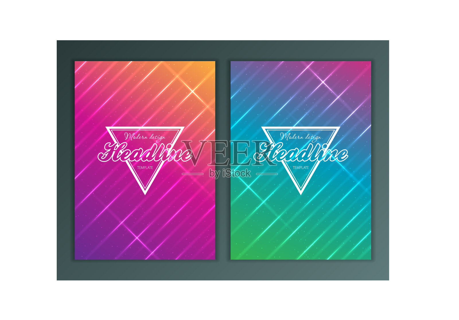 现代抽象的宣传册报告或传单设计设计模板素材