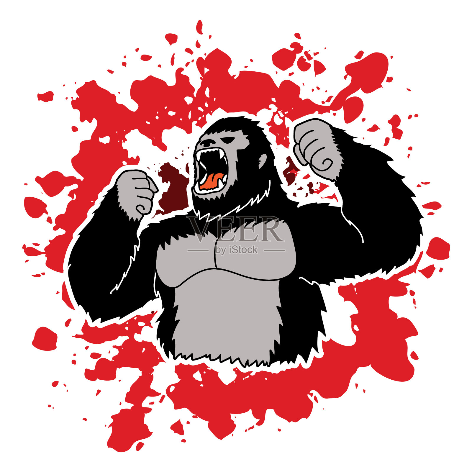 愤怒的金刚大猩猩设计元素图片