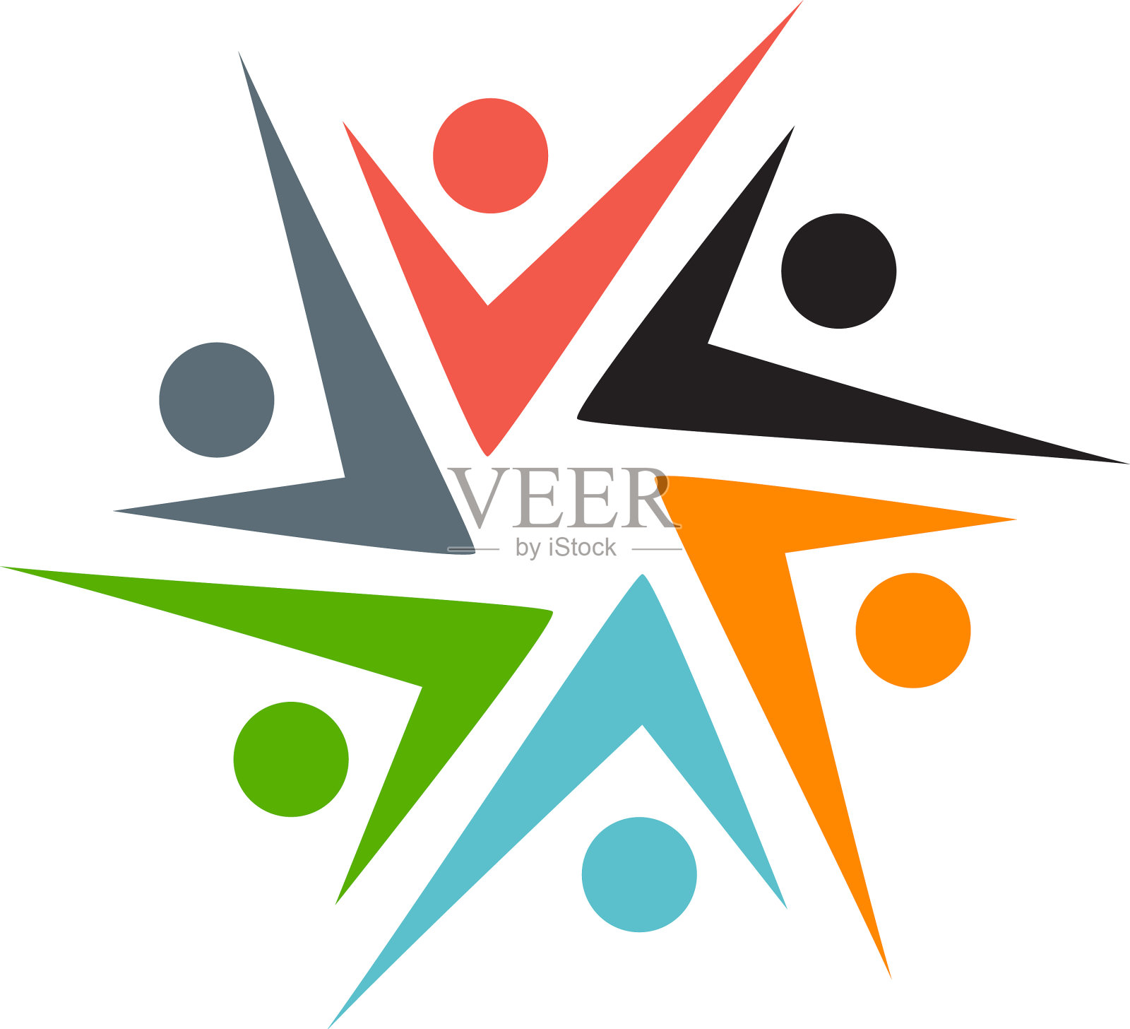 社区人员组织标志图标模板图标素材