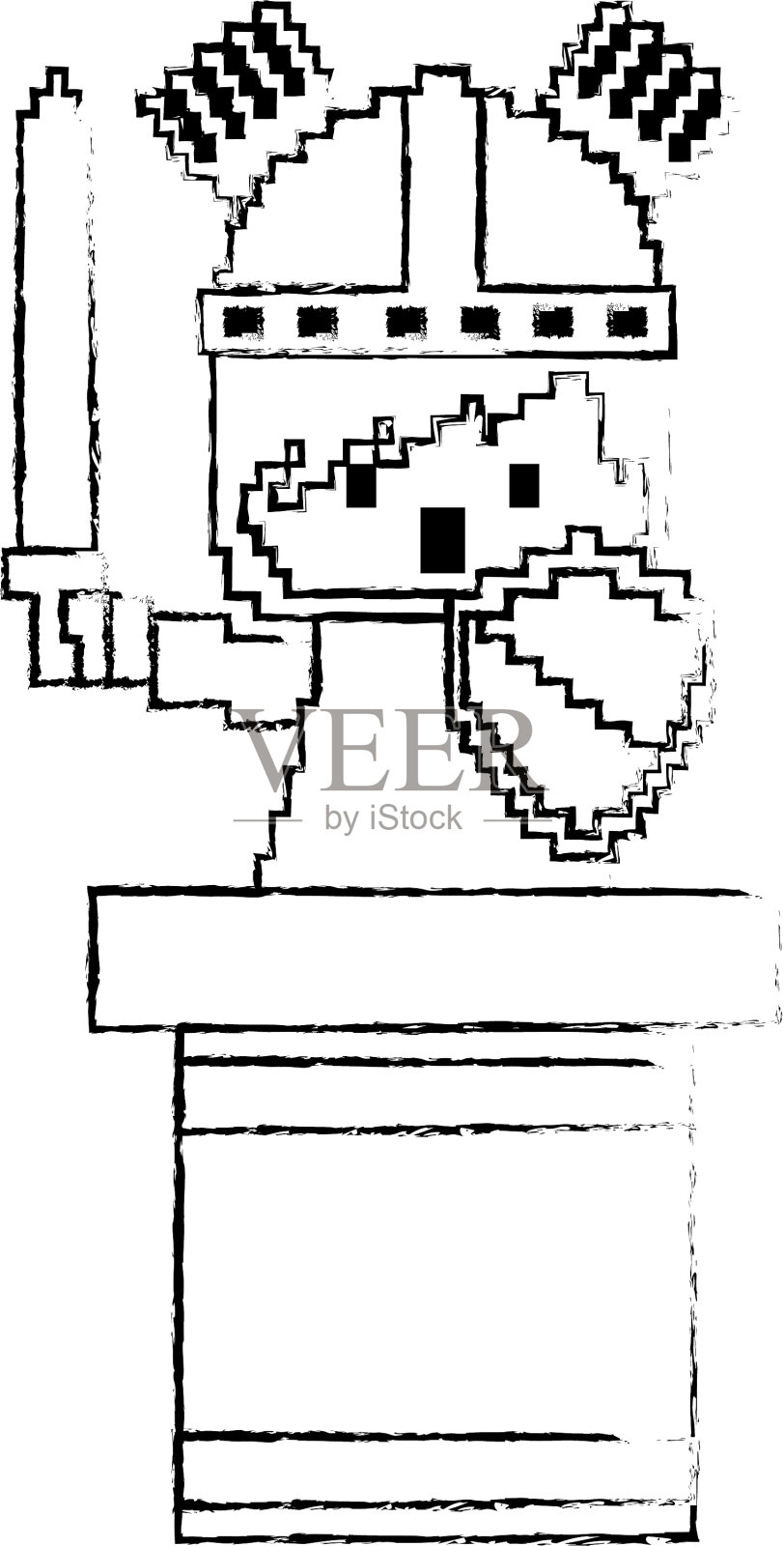 像素角色骑士游戏界面关卡设计元素图片