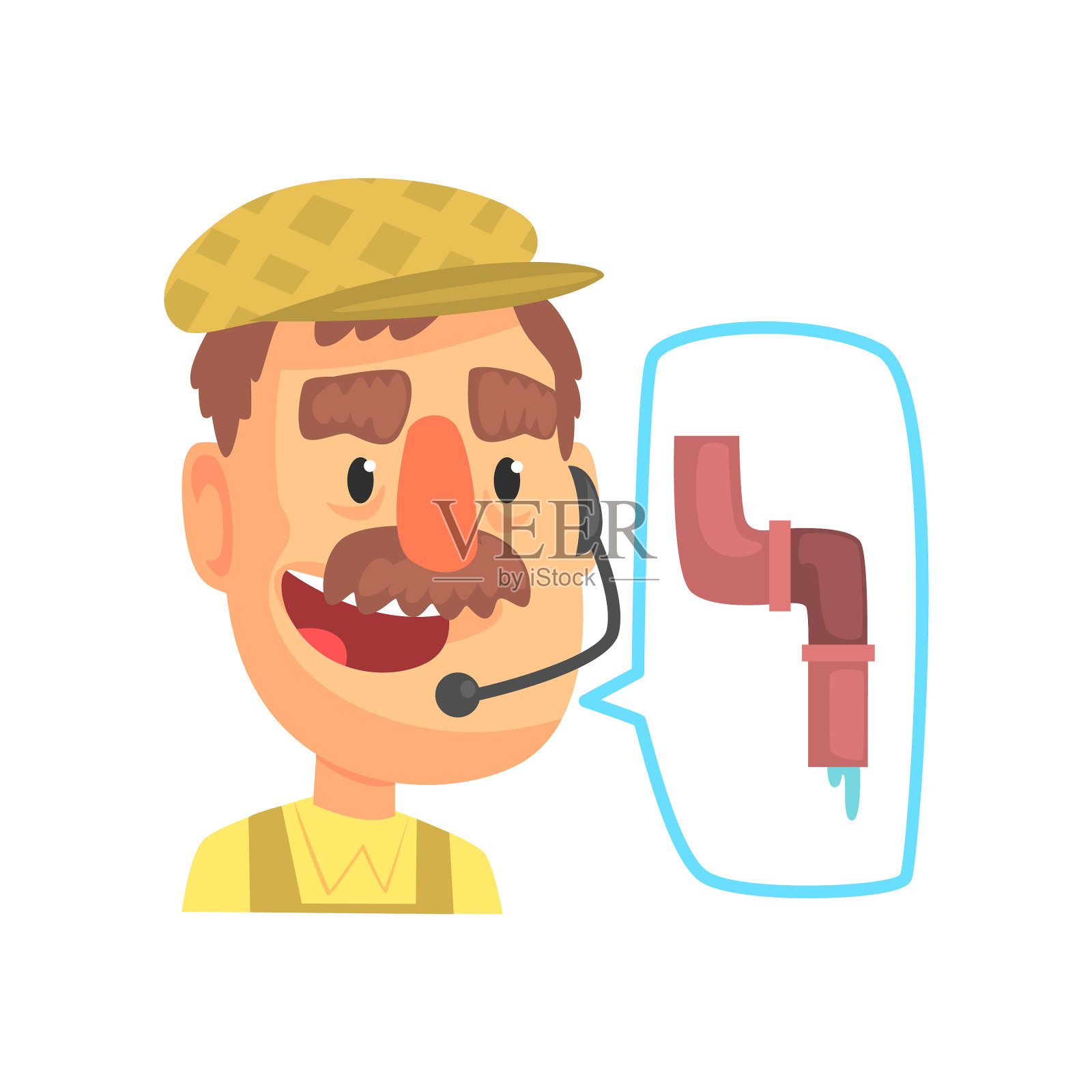 水管工修理工咨询人设计元素图片