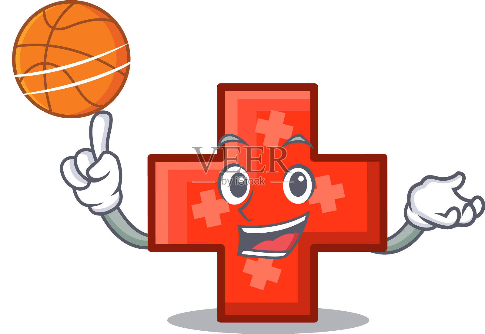 具有篮球交叉人物卡通风格设计元素图片