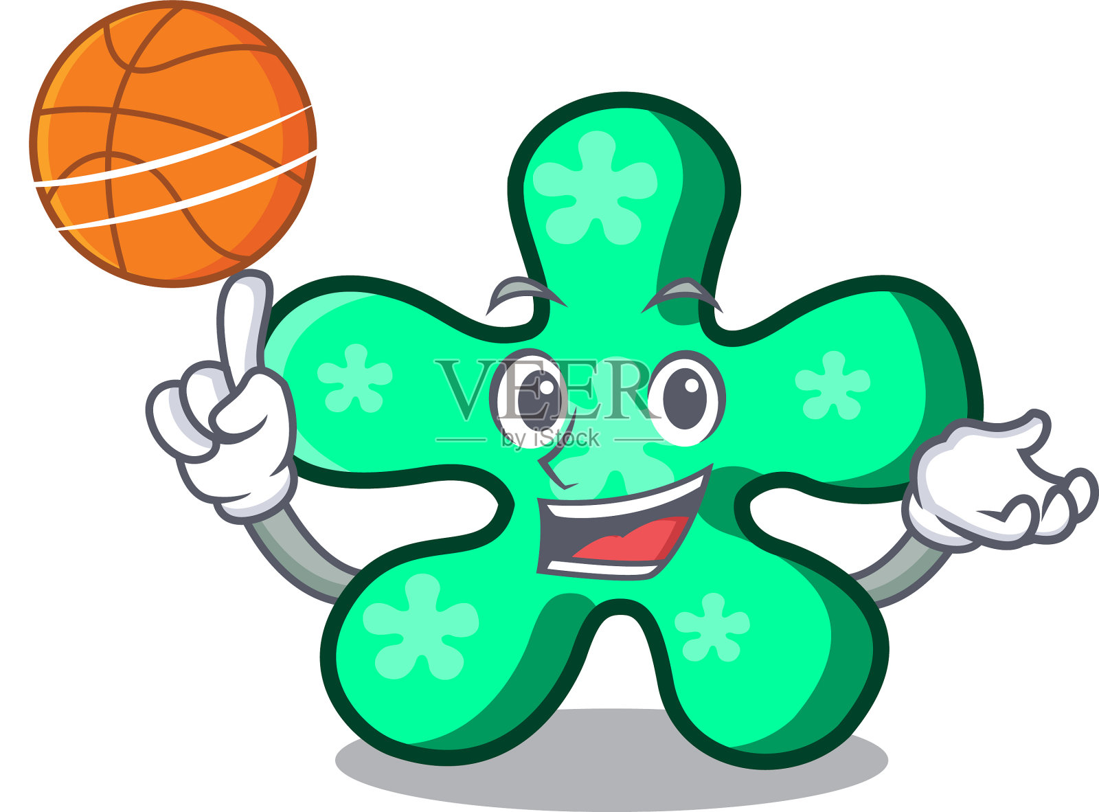 用篮球自由形态的人物卡通设计元素图片