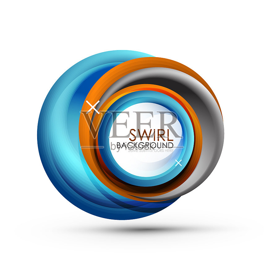 螺旋旋流线三维抽象设计元素图片